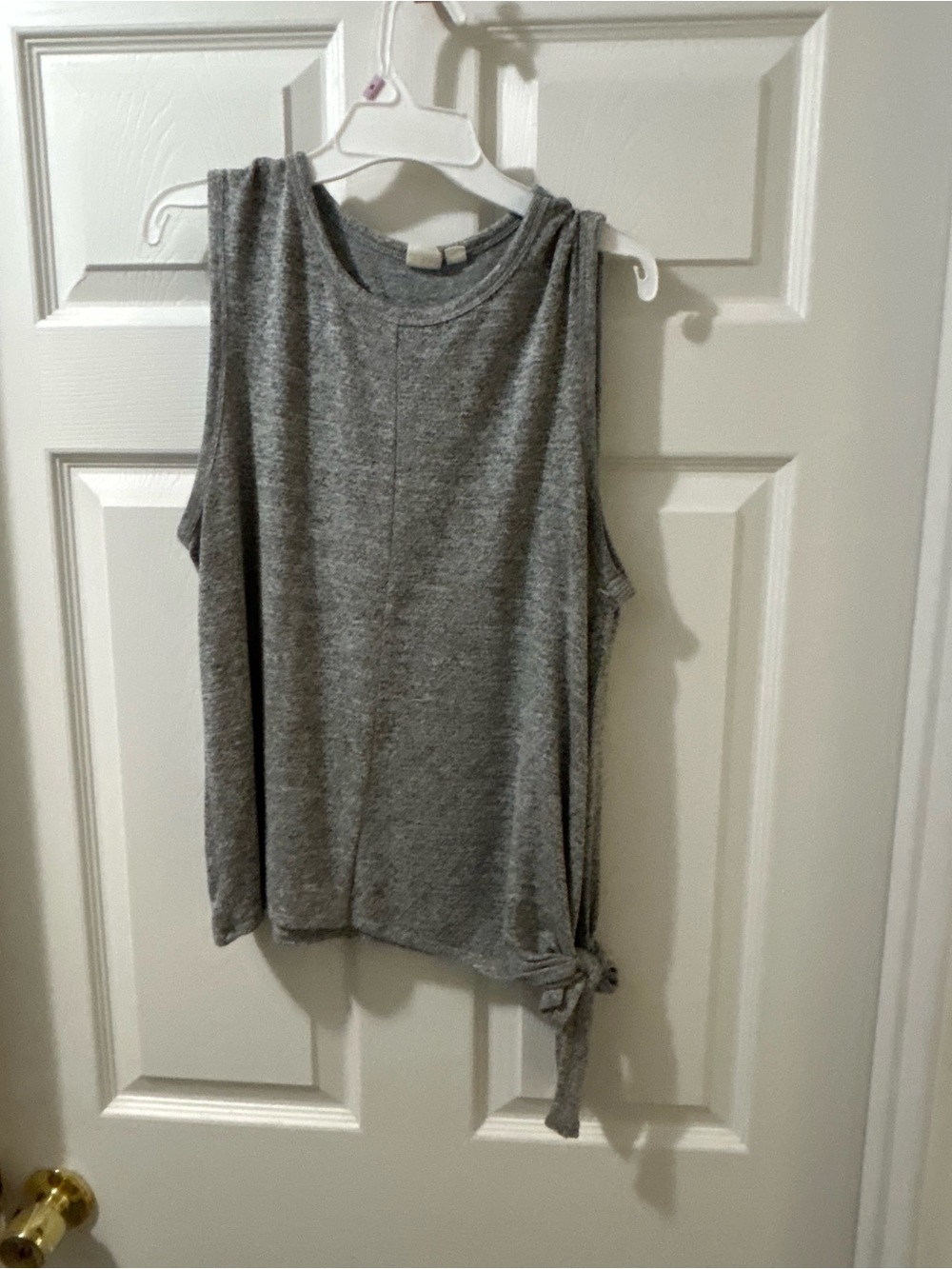 GAP Gray Sleeveless Tank with Side Knot